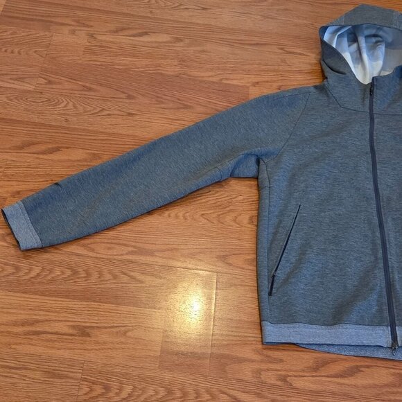 Lululemon Jacket Men's Medium Full Zip Active Hooded Gray Thermo Running Gym - Picture 5 of 15